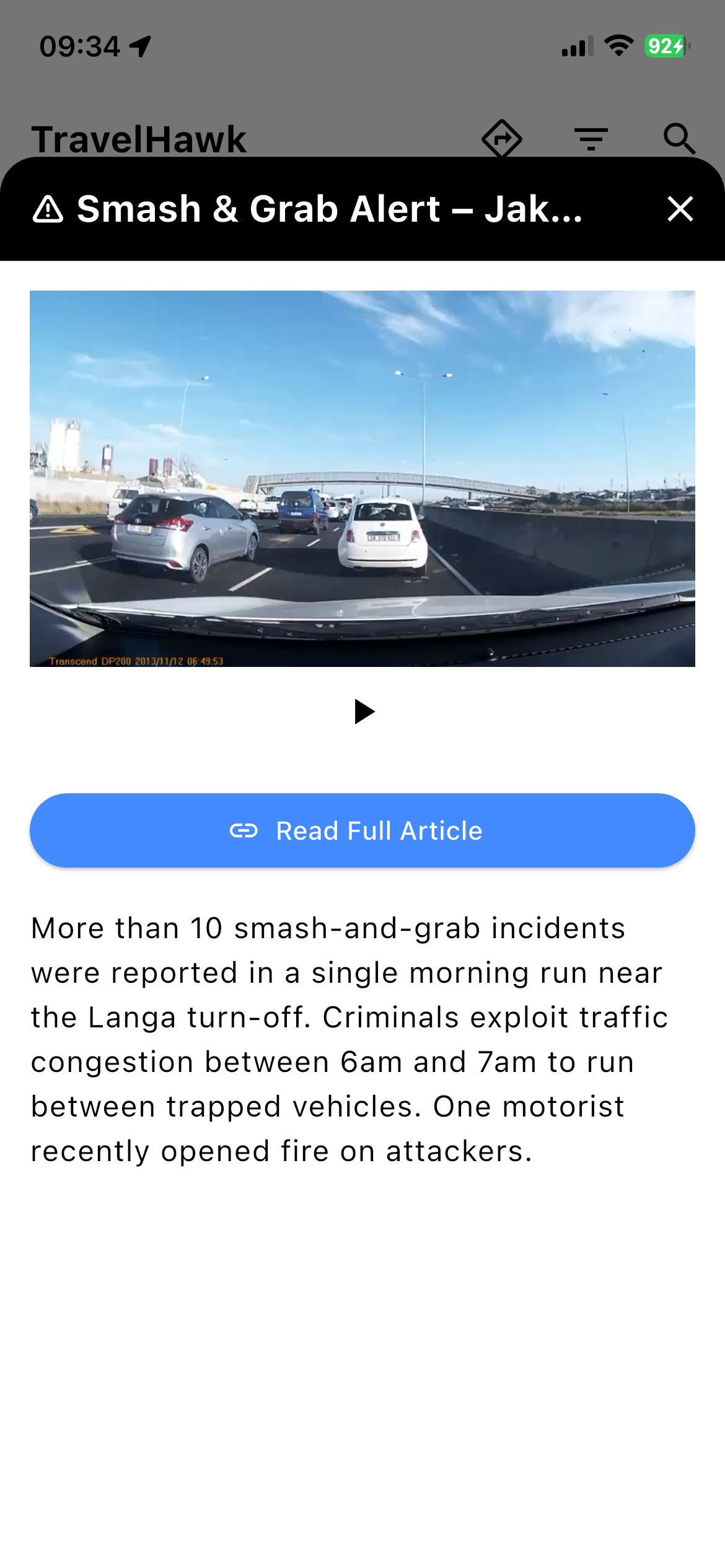 Dashcam Alert